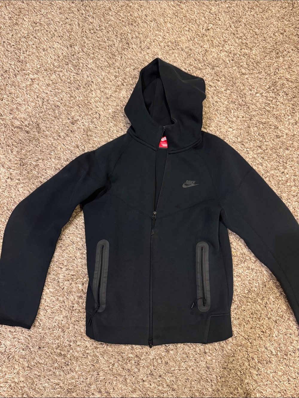 Nike Tech Black Hooded Full-Zip Jacket